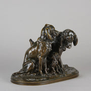 Hound Family - Animalier Alfred Jacquemart Bronze - Hickmet Fine Arts