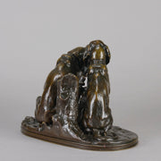 Hound Family - Animalier Alfred Jacquemart Bronze - Hickmet Fine Arts
