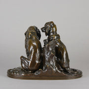 Hound Family - Animalier Alfred Jacquemart Bronze - Hickmet Fine Arts
