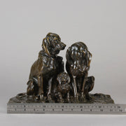 Hound Family - Animalier Alfred Jacquemart Bronze - Hickmet Fine Arts