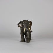Japanese Bronze Bull Elephant - Antique Bronze - Hickmet Fine Arts