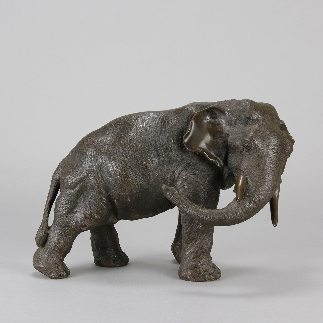 Japanese Bronze Elephant - Antique Bronze - Hickmet Fine Arts