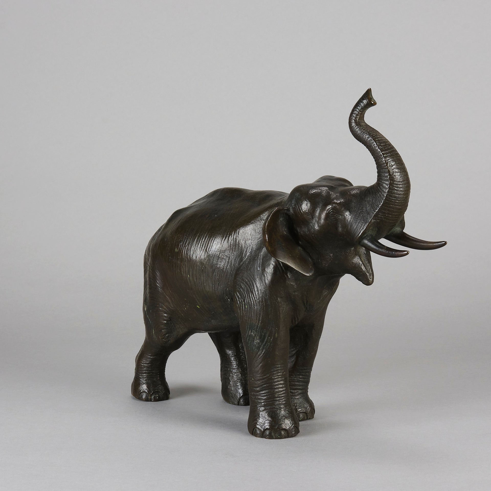 Japanese Bronze Elephant - Antique Bronze - Hickmet Fine Arts