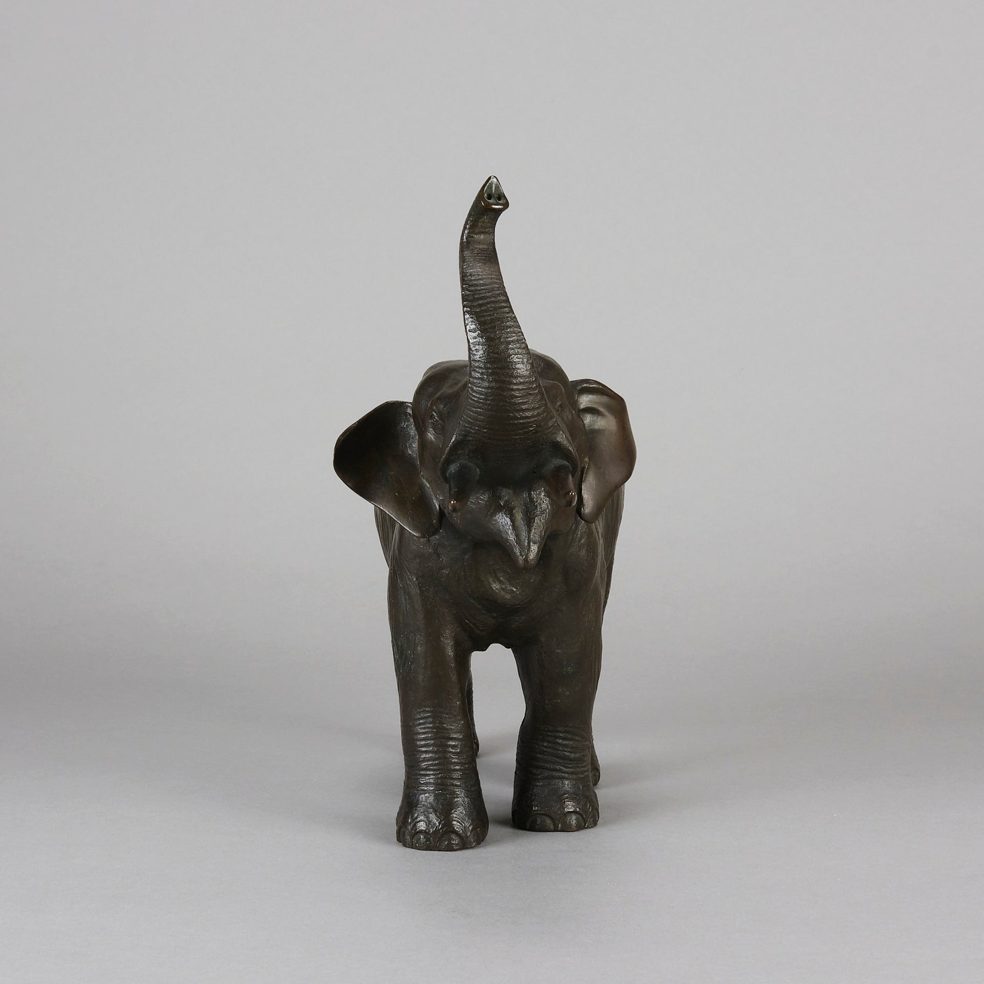 Japanese Bronze Elephant - Antique Bronze - Hickmet Fine Arts