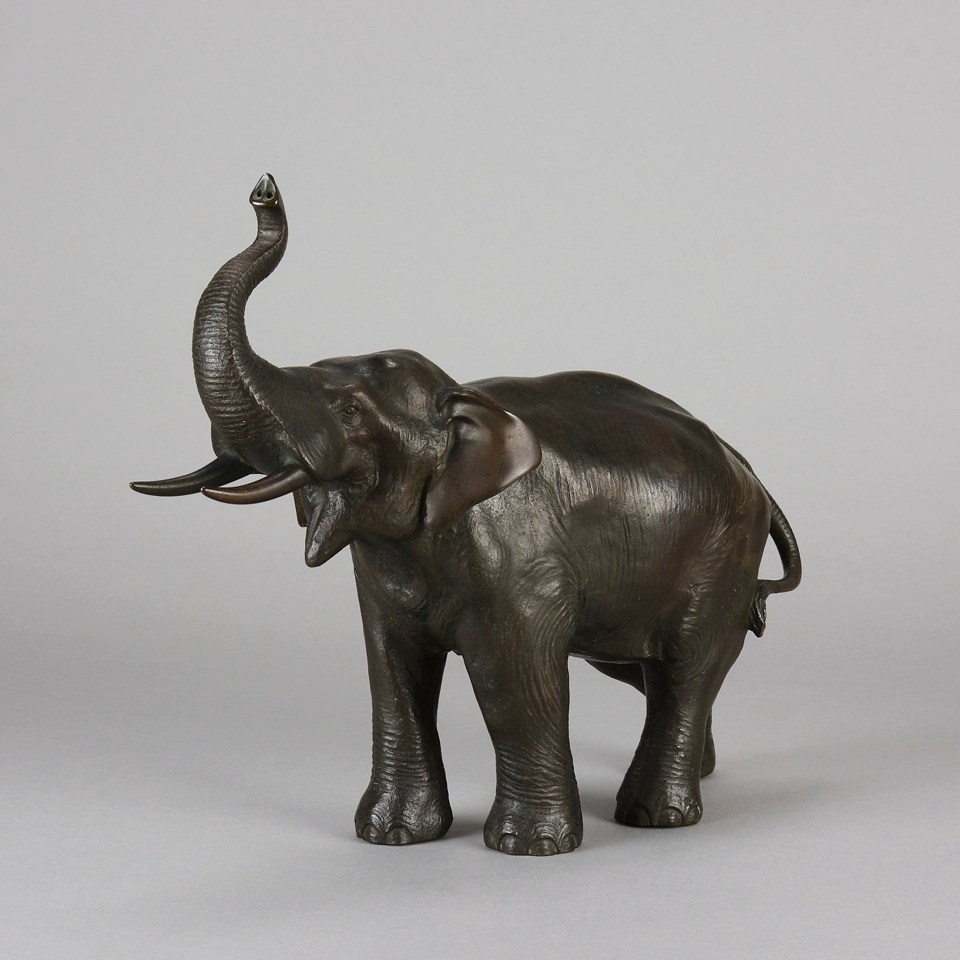 Japanese Bronze Elephant - Antique Bronze - Hickmet Fine Arts