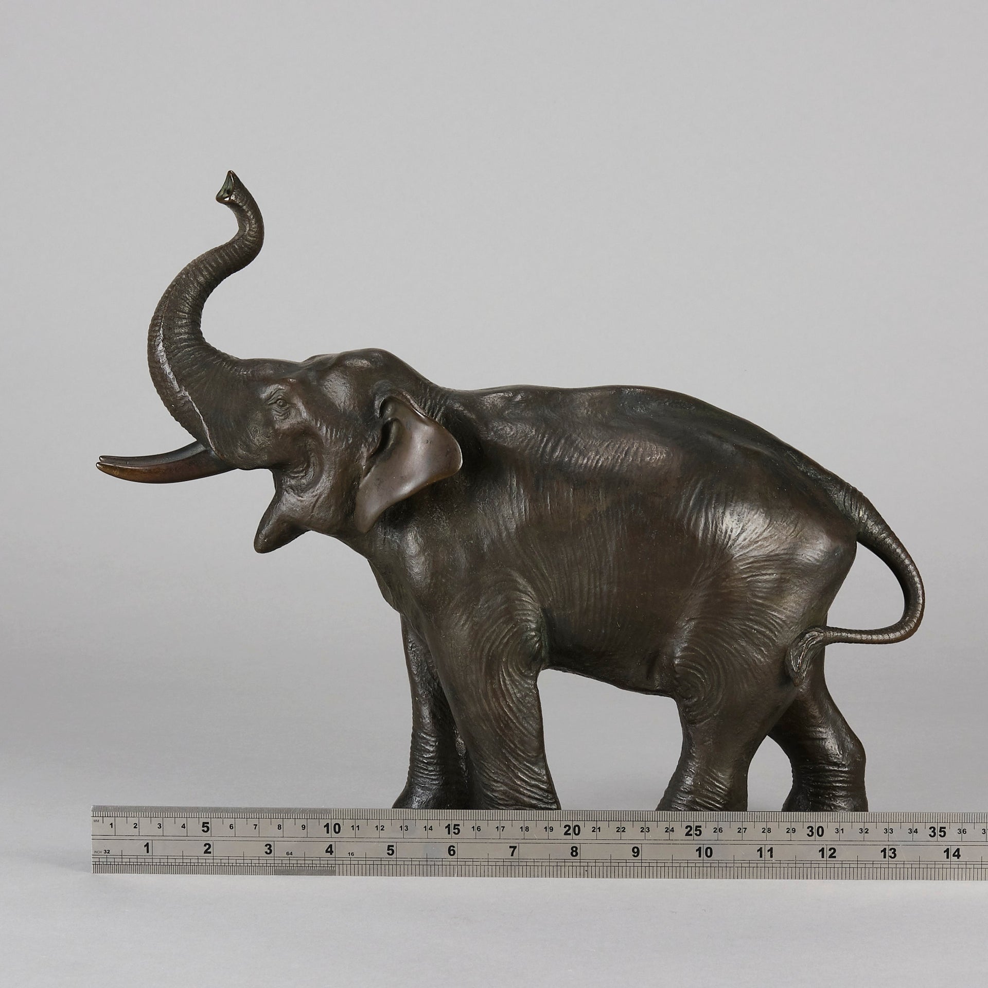 Japanese Bronze Elephant - Antique Bronze - Hickmet Fine Arts