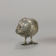 Japanese Okimono - Silvered Partridge- Antique Bronze - Hickmet Fine Arts