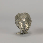 Japanese Okimono - Silvered Partridge- Antique Bronze - Hickmet Fine Arts