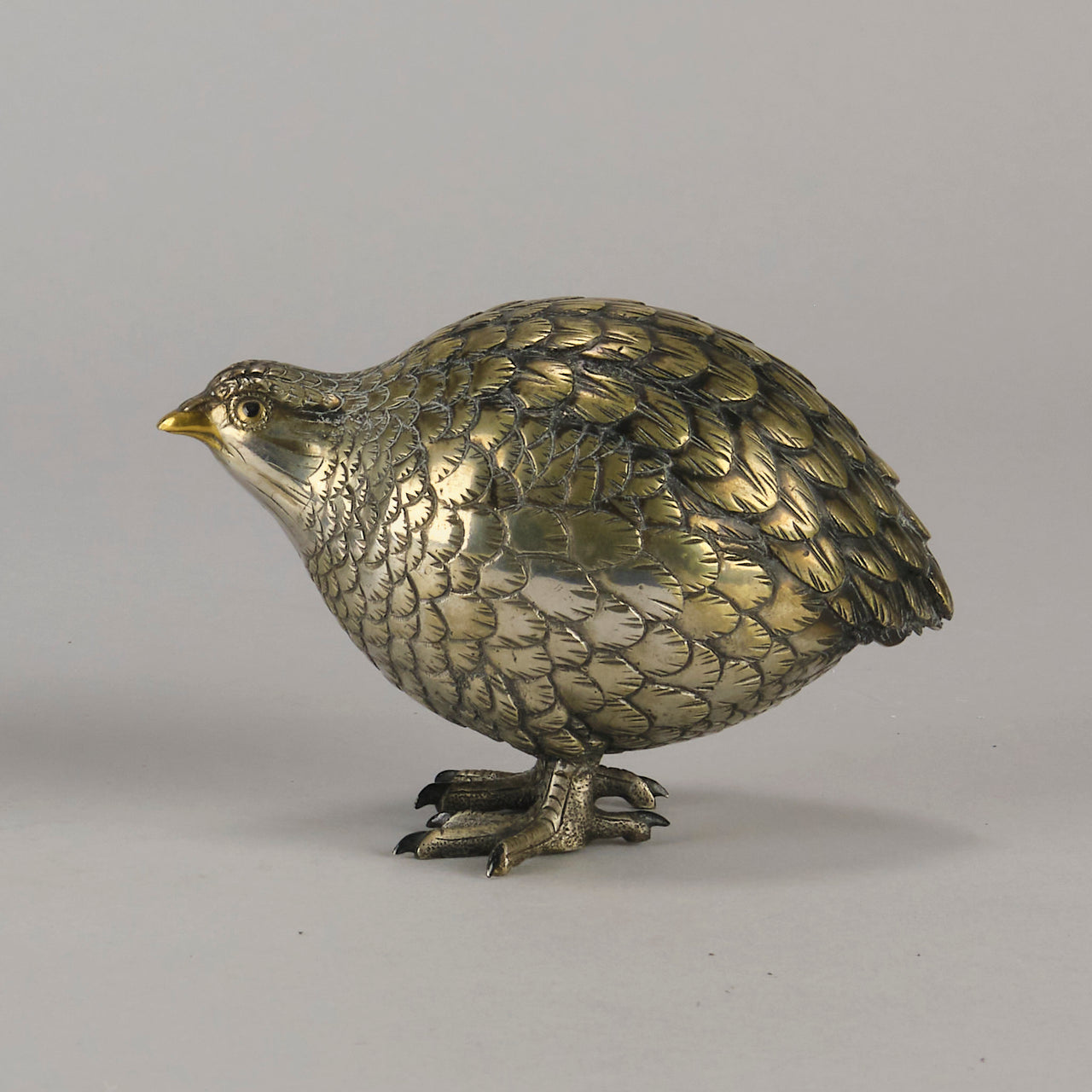 Japanese Bronze Okimono Partridge - Antique Bronze - Hickmet Fine Arts