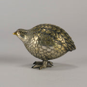 Japanese Bronze Okimono Partridge - Antique Bronze - Hickmet Fine Arts