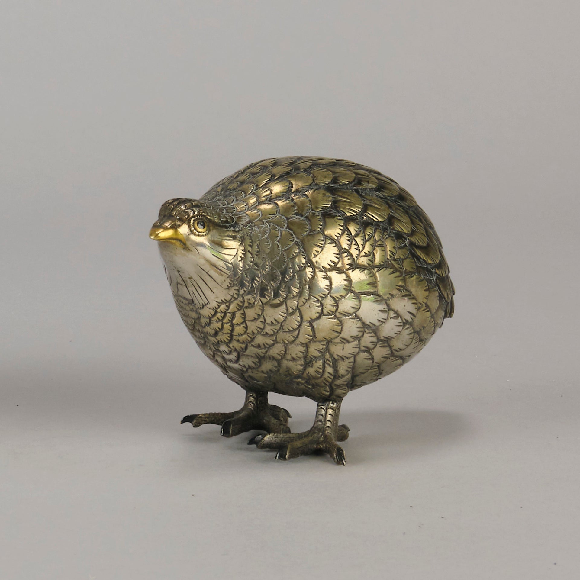 Japanese Bronze Okimono Partridge - Antique Bronze - Hickmet Fine Arts