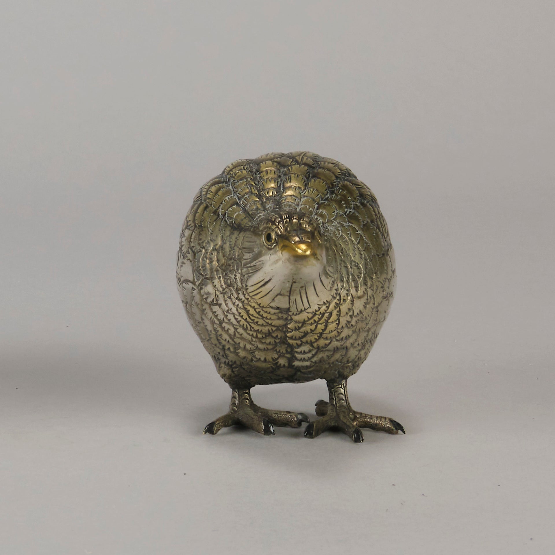 Japanese Bronze Okimono Partridge - Antique Bronze - Hickmet Fine Arts