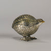 Japanese Bronze Okimono Partridge - Antique Bronze - Hickmet Fine Arts