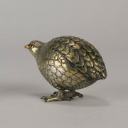 Japanese Bronze Okimono Partridge - Antique Bronze - Hickmet Fine Arts