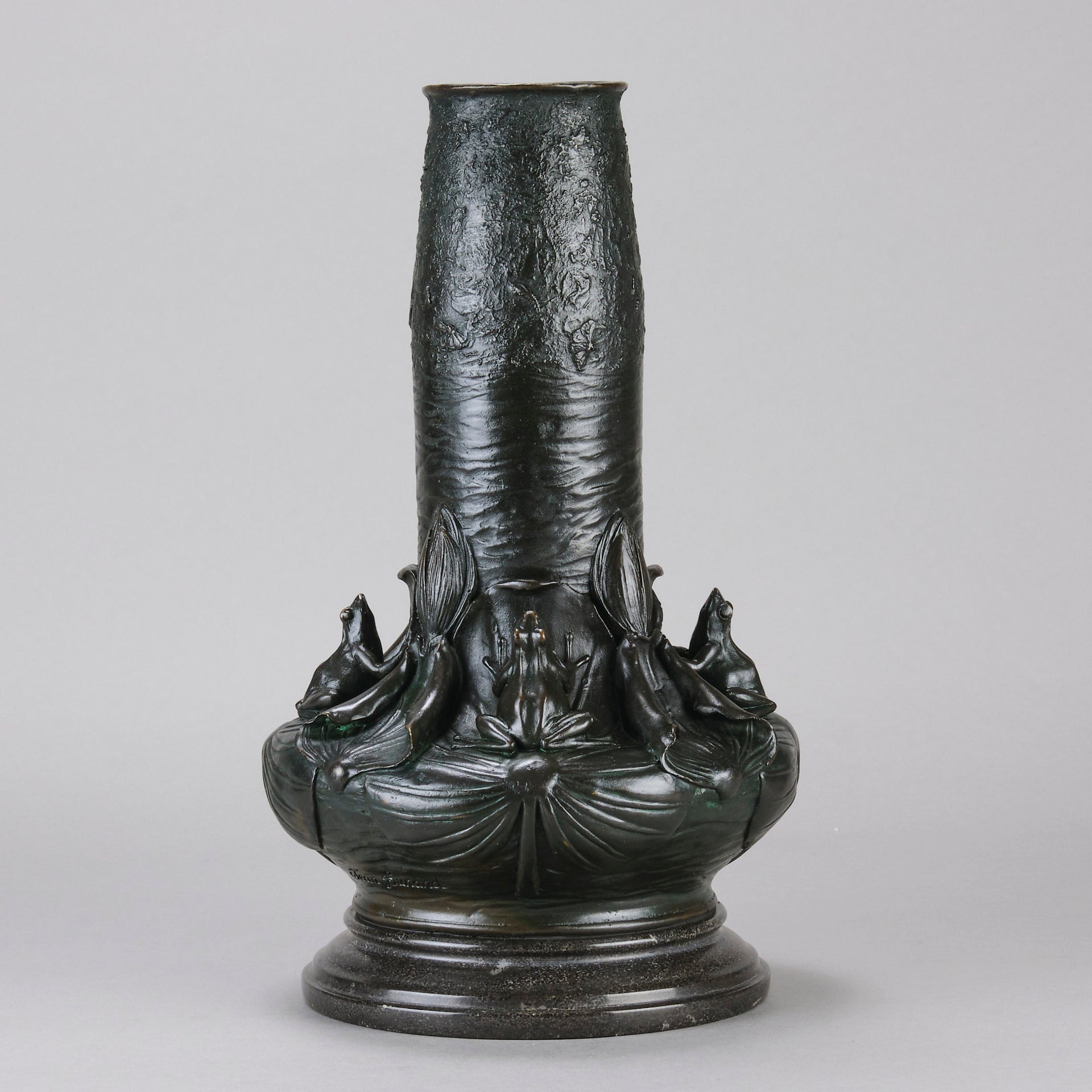 Art Nouveau Vase with Frogs - Jean Dunand - Hickmet Fine Arts 