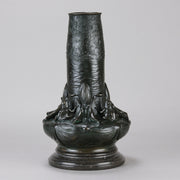 Art Nouveau Vase with Frogs - Jean Dunand - Hickmet Fine Arts 