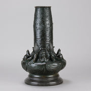 Art Nouveau Vase with Frogs - Jean Dunand - Hickmet Fine Arts 