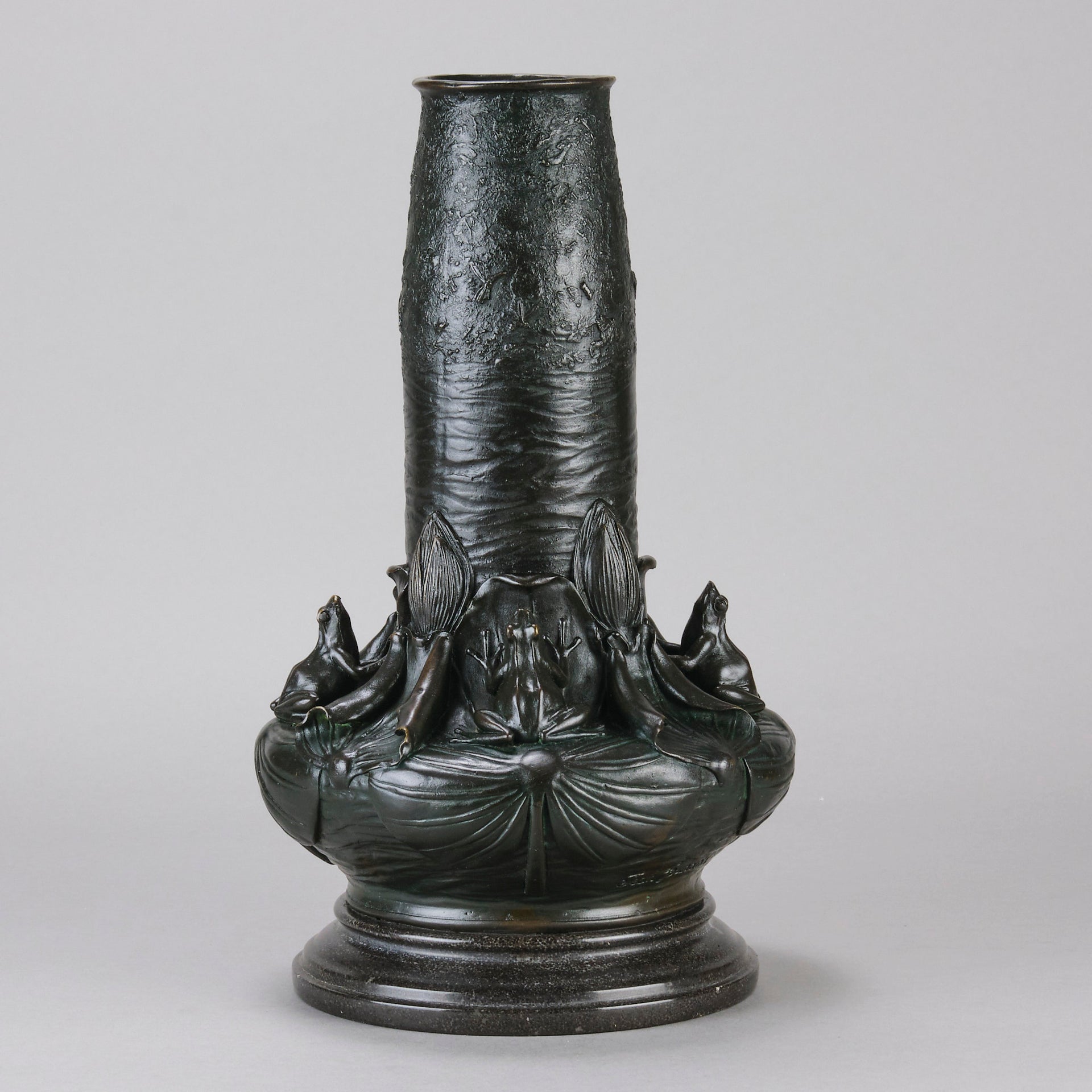 Art Nouveau Vase with Frogs - Jean Dunand - Hickmet Fine Arts 