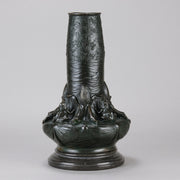 Art Nouveau Vase with Frogs - Jean Dunand - Hickmet Fine Arts 