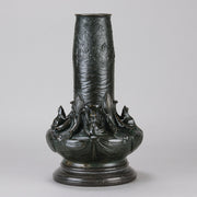 Art Nouveau Vase with Frogs - Jean Dunand - Hickmet Fine Arts 