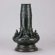 Art Nouveau Vase with Frogs - Jean Dunand - Hickmet Fine Arts 