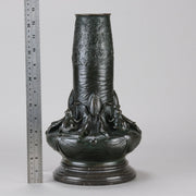 Art Nouveau Vase with Frogs - Jean Dunand - Hickmet Fine Arts 