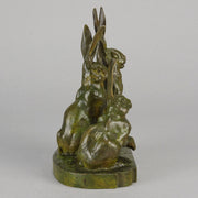 Jean Magrou Bronze - Three Alert Hares - Hickmet Fine Arts 
