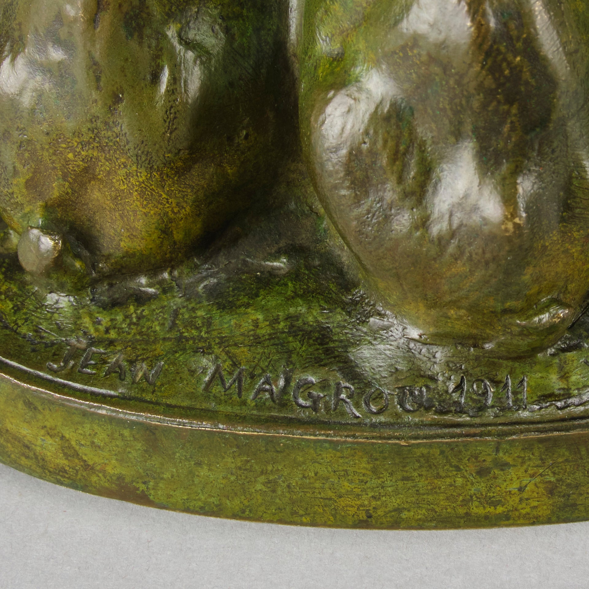 Jean Magrou Bronze - Three Alert Hares - Hickmet Fine Arts 