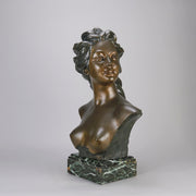 Art Nouveau Bronze Bust by Lambeaux