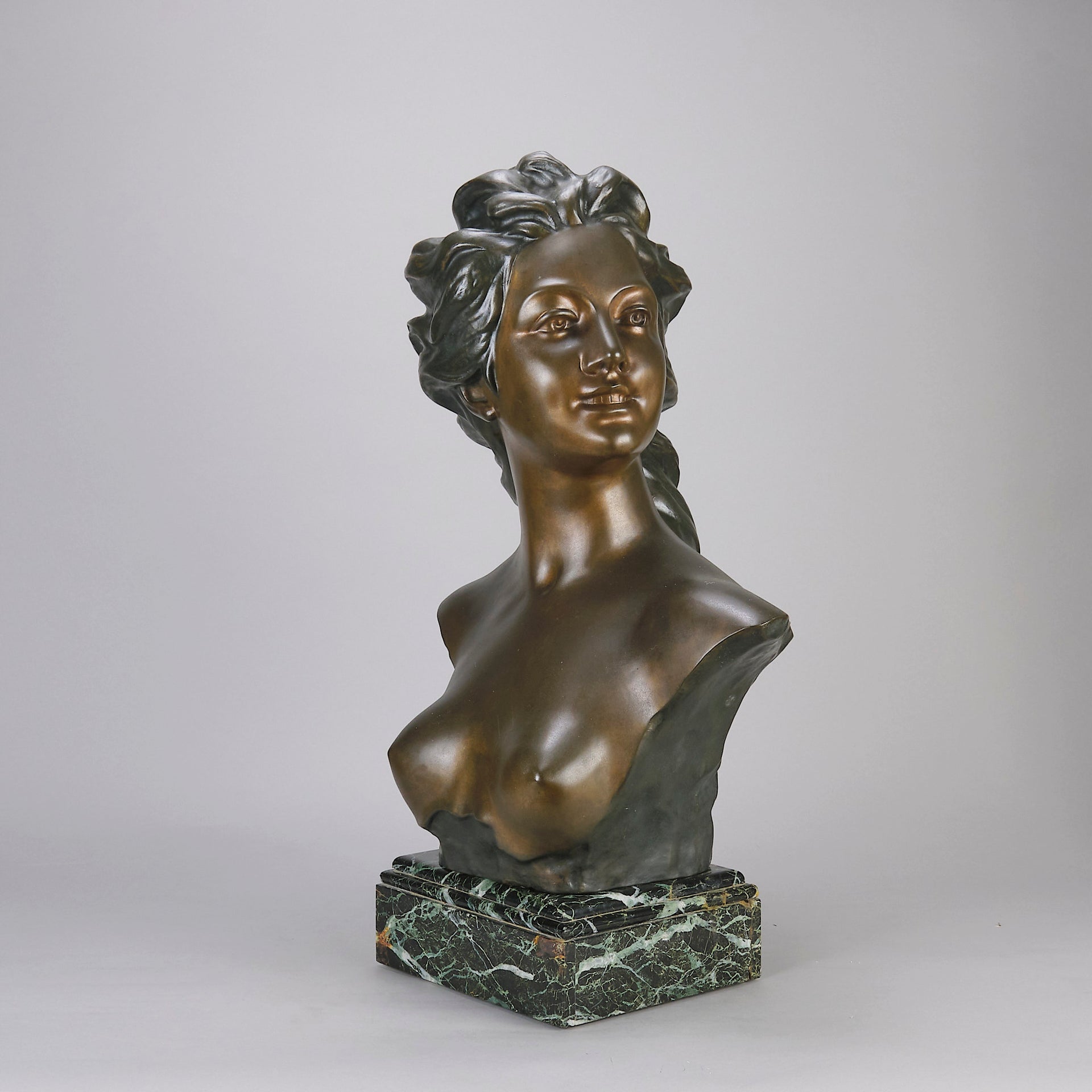 Art Nouveau Bronze Bust by Lambeaux