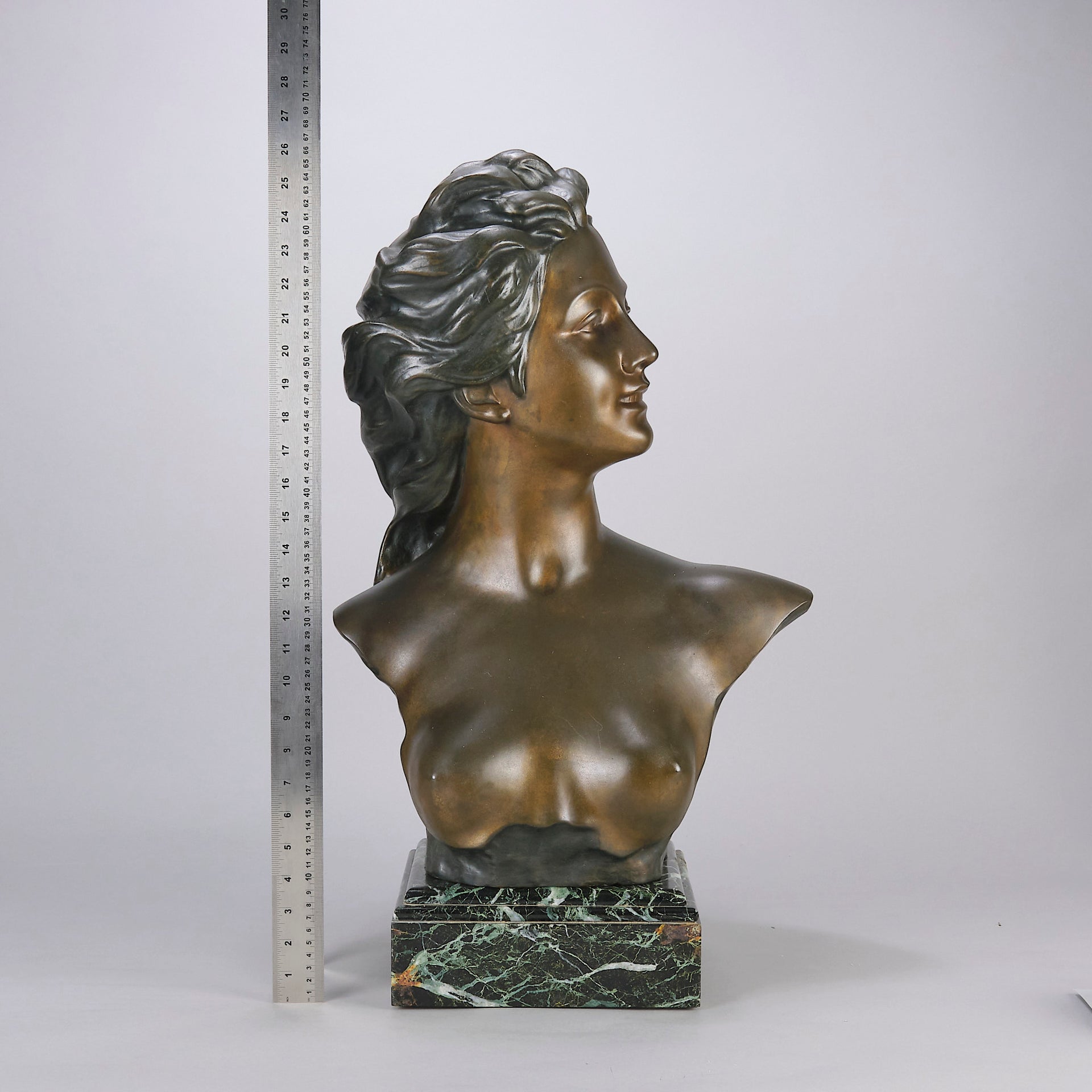 Art Nouveau Bronze Bust by Lambeaux