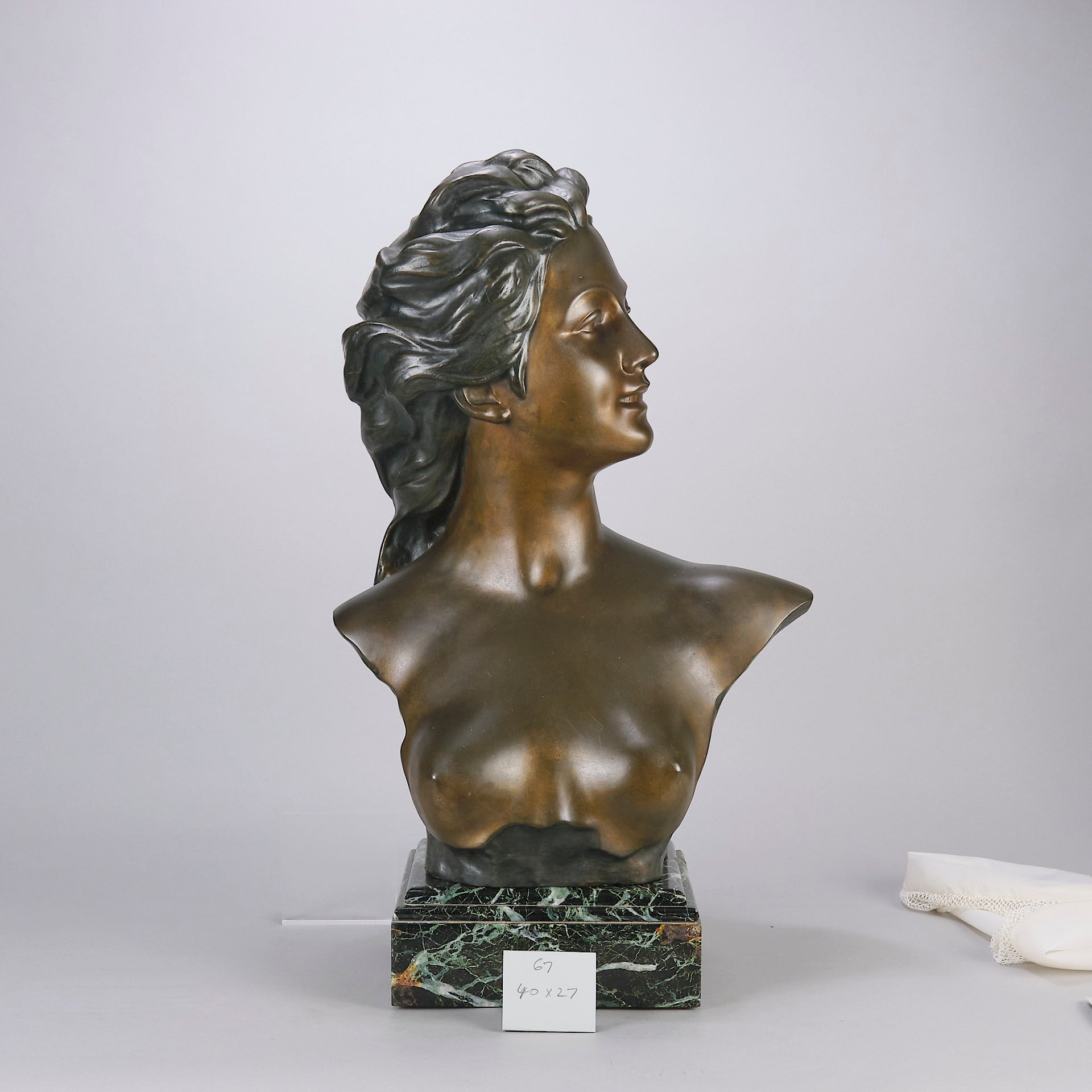 Art Nouveau Bronze Bust by Lambeaux