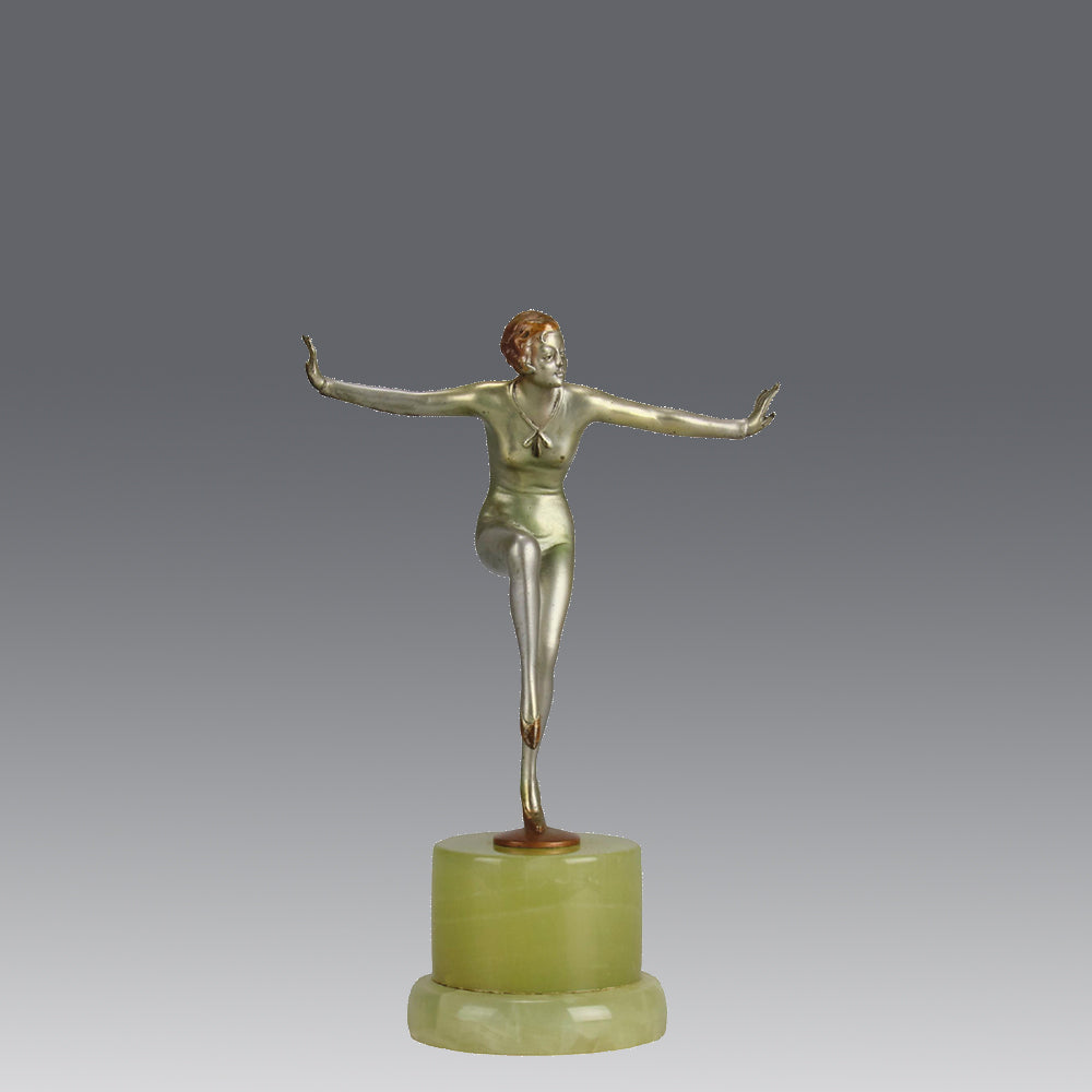 Josef Lorenzl Arms Out - Art Deco Bronze - Hickmet Fine Arts