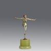 Josef Lorenzl Arms Out - Art Deco Bronze - Hickmet Fine Arts