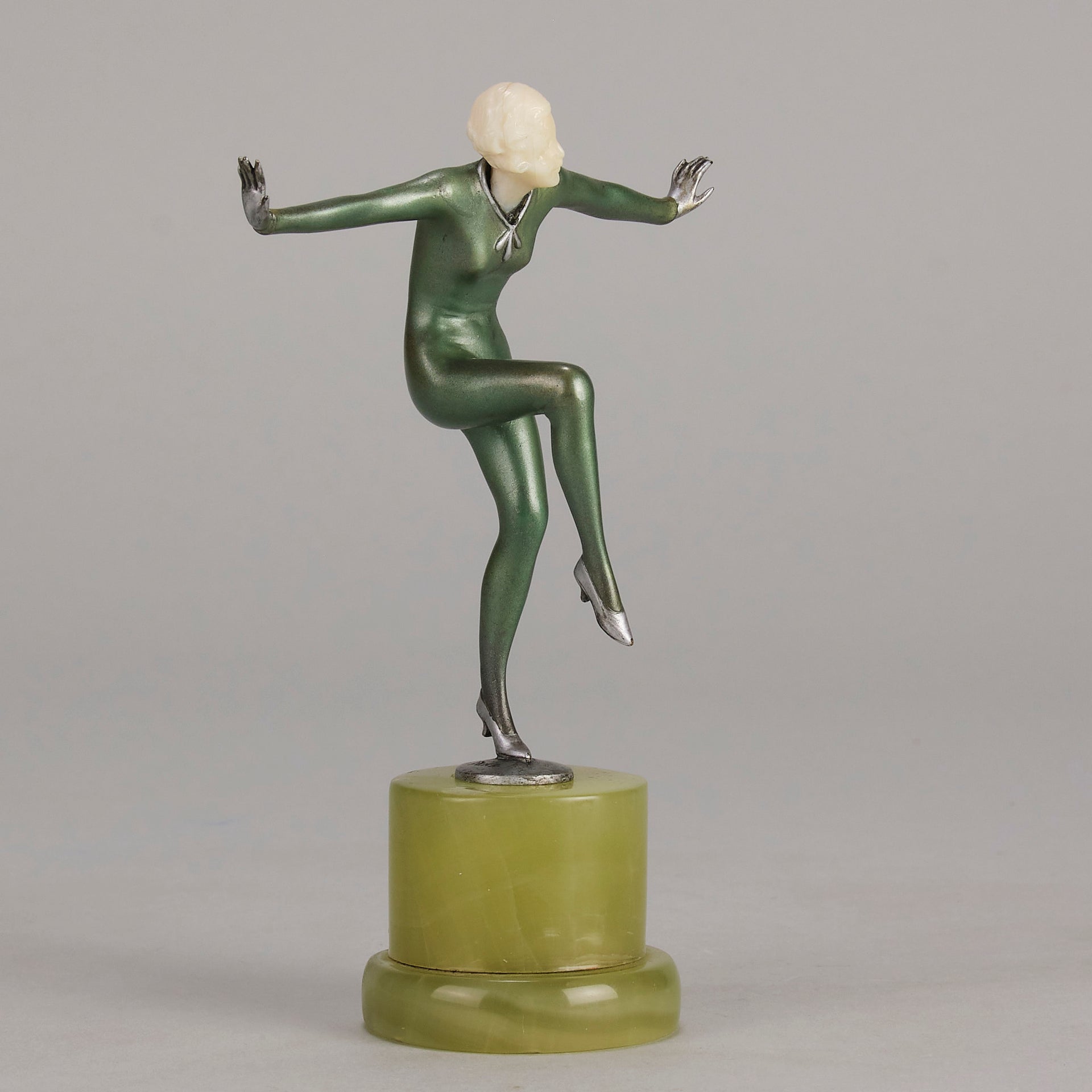 Josef Lorenzl Arms Out - Art Deco Bronze - Hickmet Fine Arts