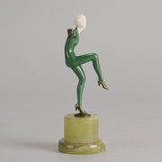 Lorenzl Girl with Arms Out Bronze and Ivory