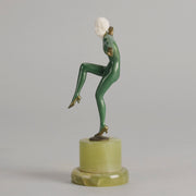 Lorenzl Girl with Arms Out Bronze and Ivory