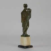 Josef Lorenzl Cloaked Lady - Art Deco Bronze - Hickmet Fine Arts