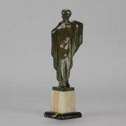 Josef Lorenzl Cloaked Lady - Art Deco Bronze - Hickmet Fine Arts