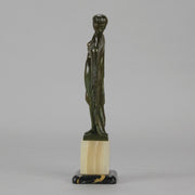 Josef Lorenzl Cloaked Lady - Art Deco Bronze - Hickmet Fine Arts
