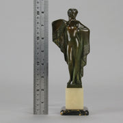 Josef Lorenzl Cloaked Lady - Art Deco Bronze - Hickmet Fine Arts