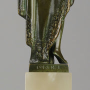 Josef Lorenzl Cloaked Lady - Art Deco Bronze - Hickmet Fine Arts