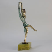 Josef Lorenzl Scarf Dancer - Art Deco Bronze - Hickmet Fine Arts