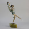 Josef Lorenzl Scarf Dancer - Art Deco Bronze - Hickmet Fine Arts