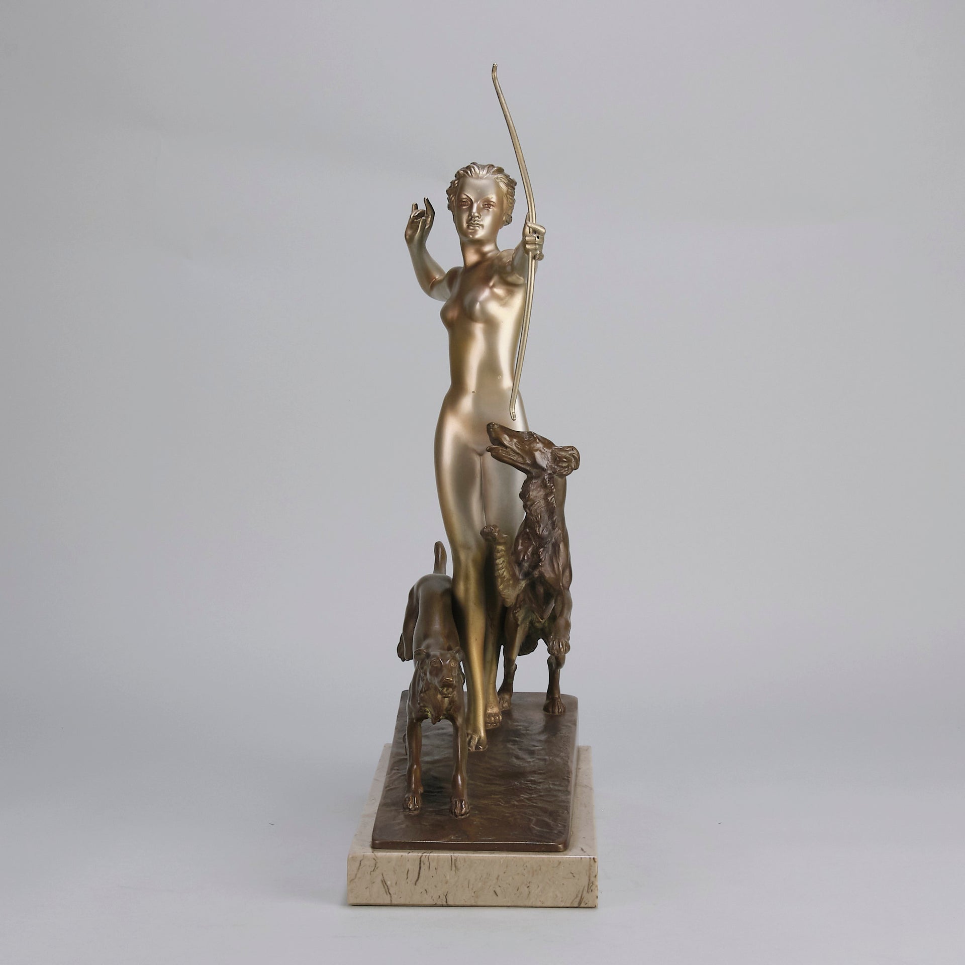 Hounds & Diana Josef Lorenzl - Art Deco Bronze - Hickmet Fine Arts