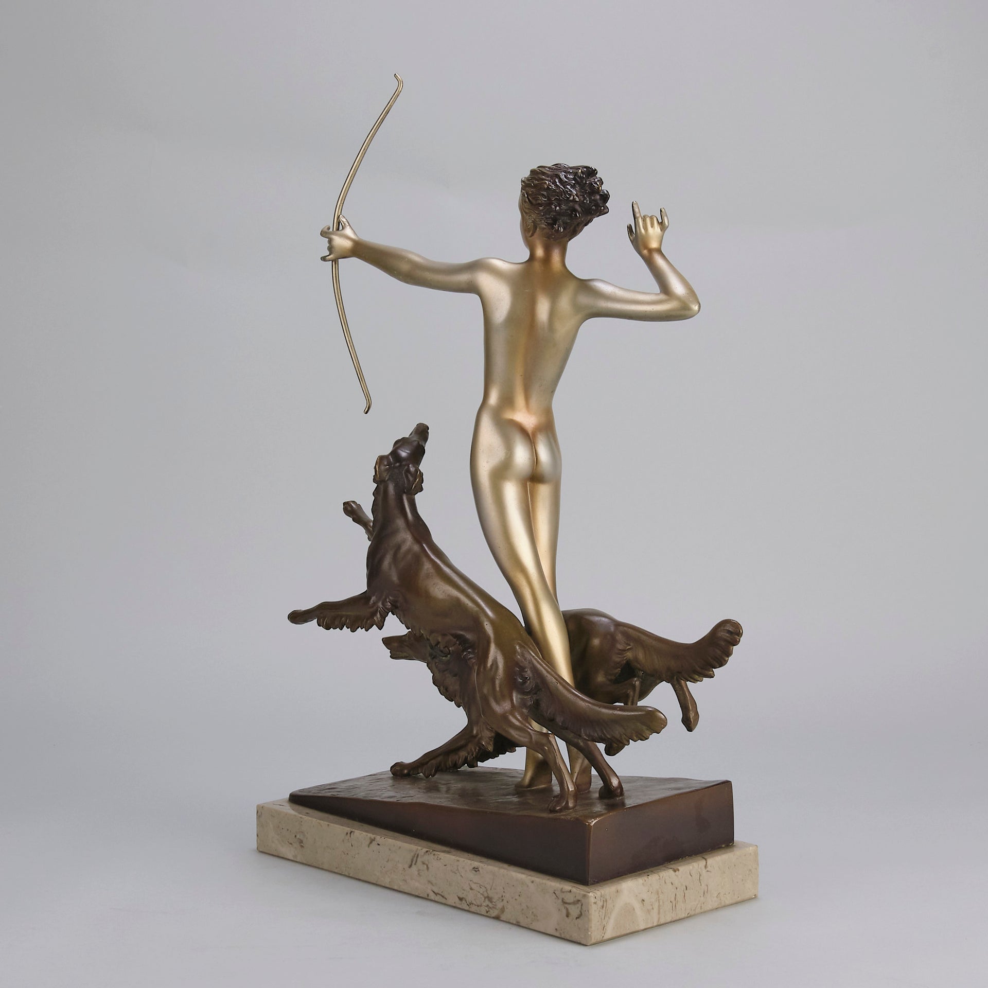 Hounds & Diana Josef Lorenzl - Art Deco Bronze - Hickmet Fine Arts