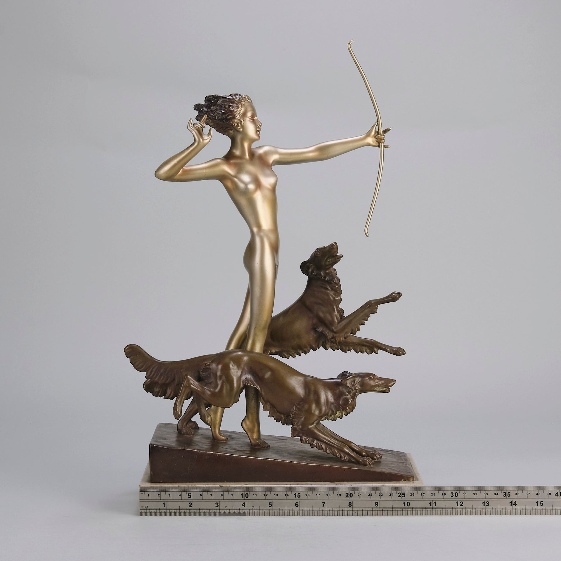 Hounds & Diana Josef Lorenzl - Art Deco Bronze - Hickmet Fine Arts