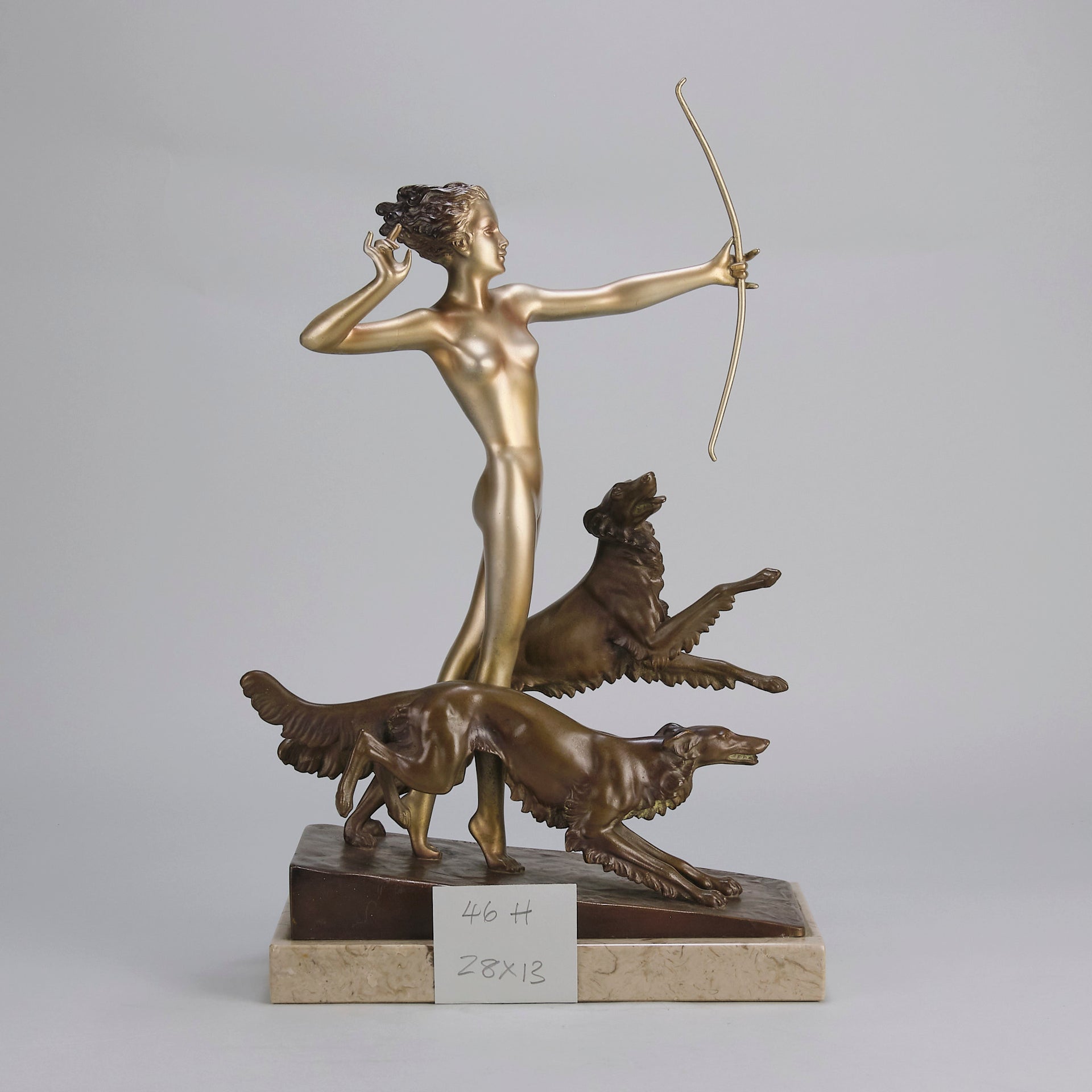 Hounds & Diana Josef Lorenzl - Art Deco Bronze - Hickmet Fine Arts