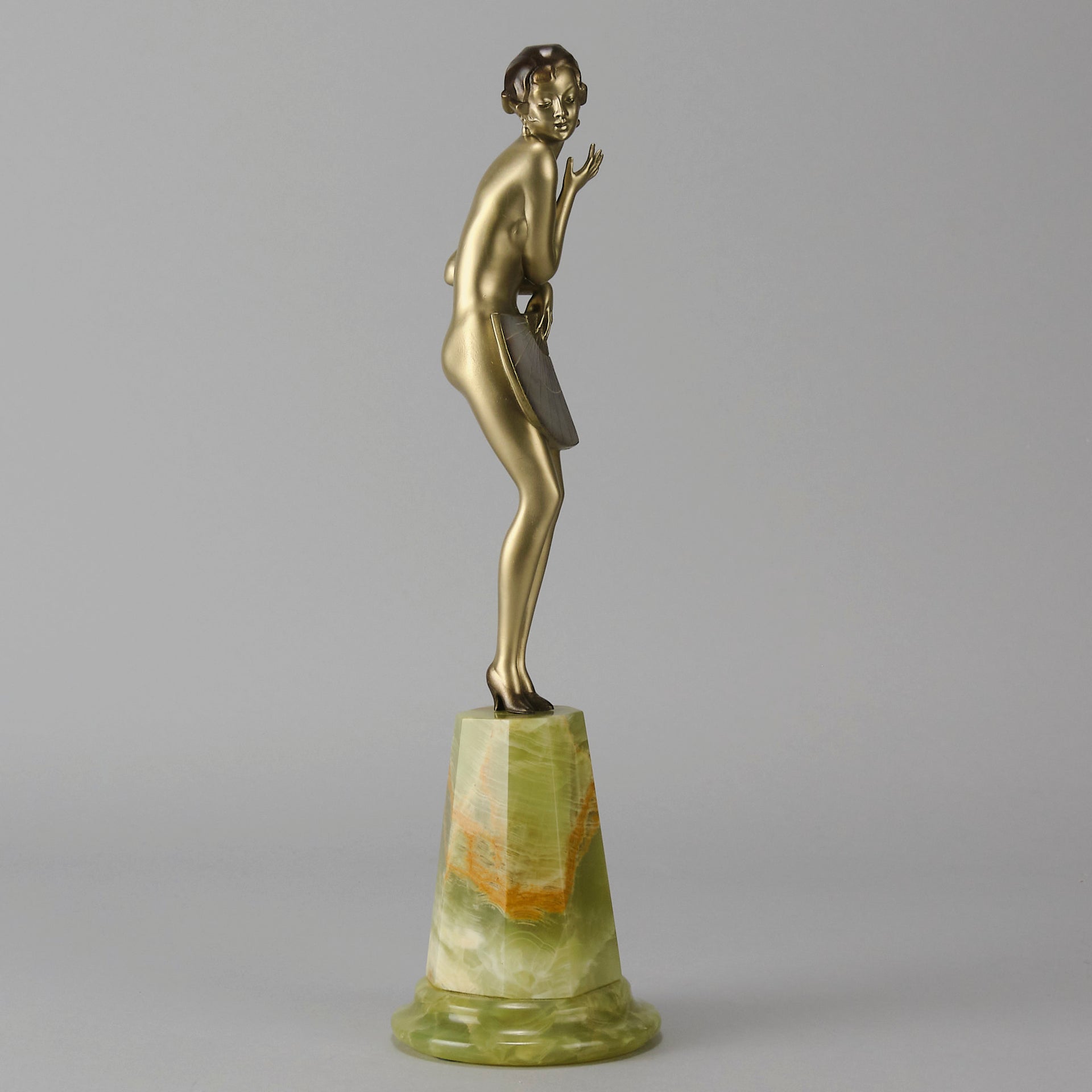 Josef Lorenzl Fan Dancer - Art Deco Bronze - Hickmet Fine Arts