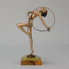 Josef Lorenzl Hoop Dancer - Art Deco Bronze - Hickmet Fine Arts